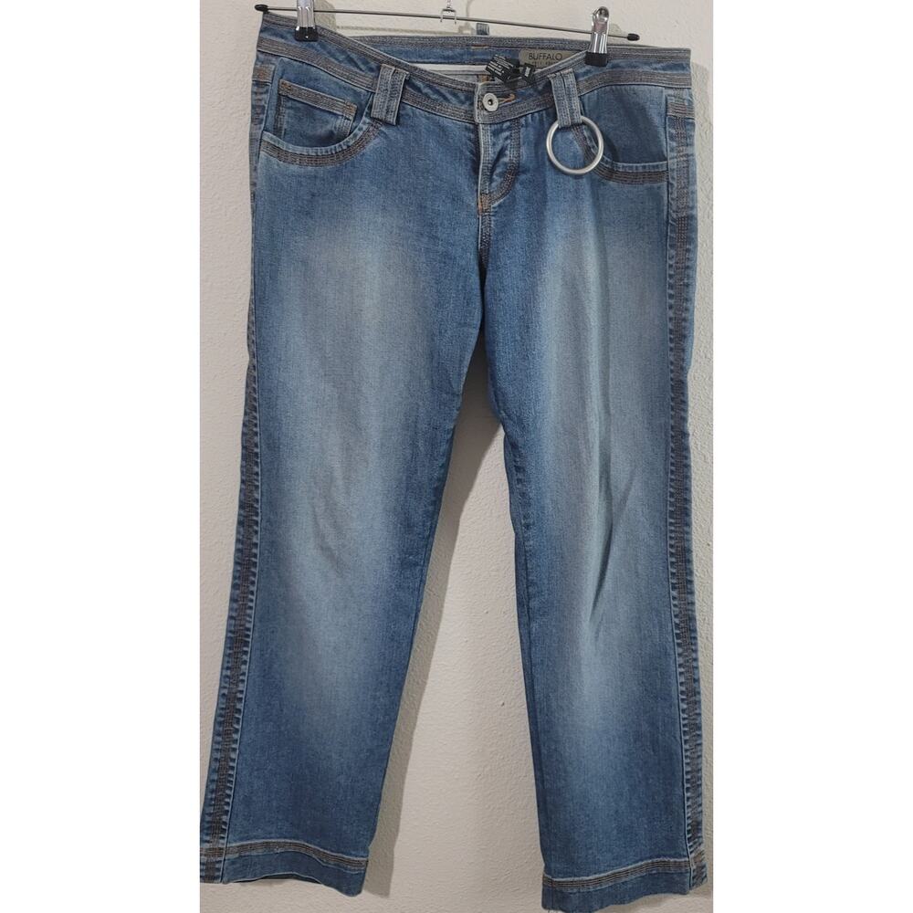 Buffalo David Bitton Stone Washed Nadine Women's Denim Jeans 32 Relaxed Fit
